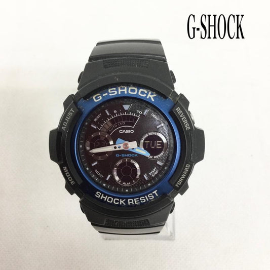 ジーショック G-SHOCK 腕時計 アナログ（クォーツ式） G-SHOCK ジーショック Gショック アナログ 黒 ブラック 青 ブルー AW-590 - 黒 / ブラック / black メンズ USED 古着 中古 50162943