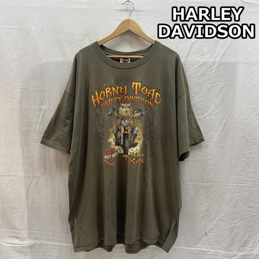 ハーレーダビッドソン Harley-Davidson Tシャツ 半袖 Hanes BEEFY 両面 プリント クルーネック Tシャツ ビッグサイズ 3XL - メンズ USED 古着 中古 50162949
