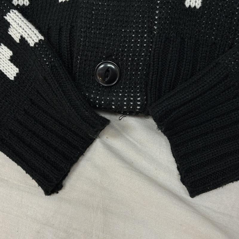 BLACK FLAME BLACK FLAME カーディガン 長袖 マリア 刺繍 クロス 十字架 ショールカラー アクリル カーディガン 15 1/2 - メンズ USED 古着 中古 50162956