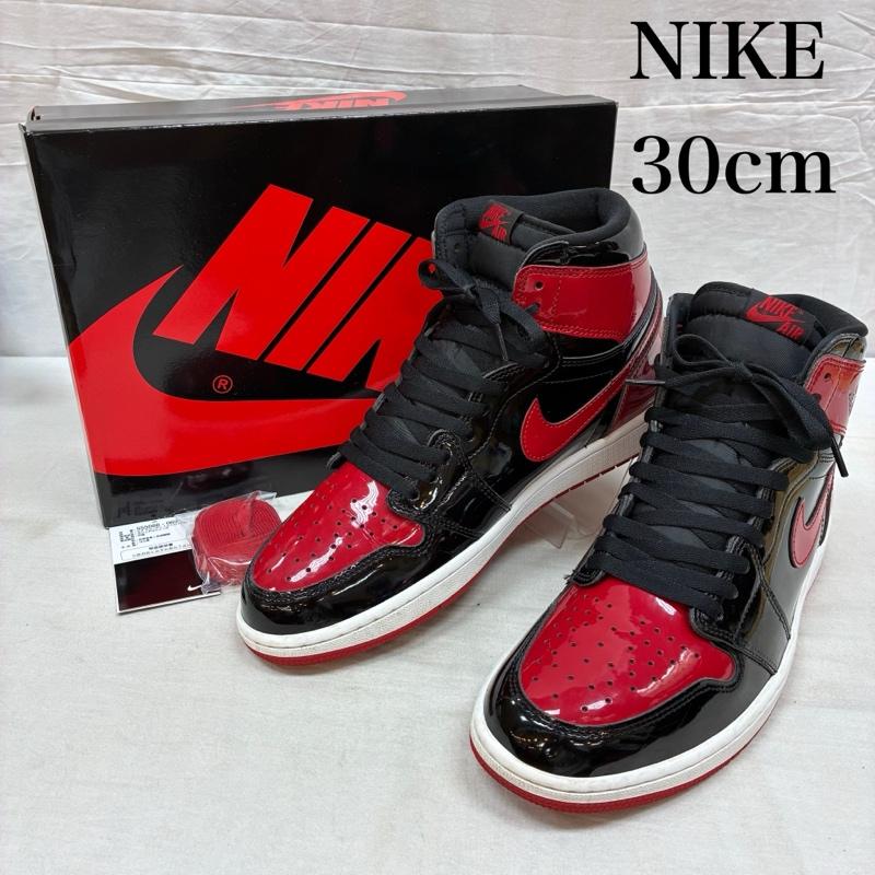 ナイキ NIKE スニーカー スニーカー Air Jordan 1 High OG Patent Bred エアジョーダン パテント ブレッド 555088-063 ハイカット スニーカー 30.0cm メンズ USED 古着 中古 50162966