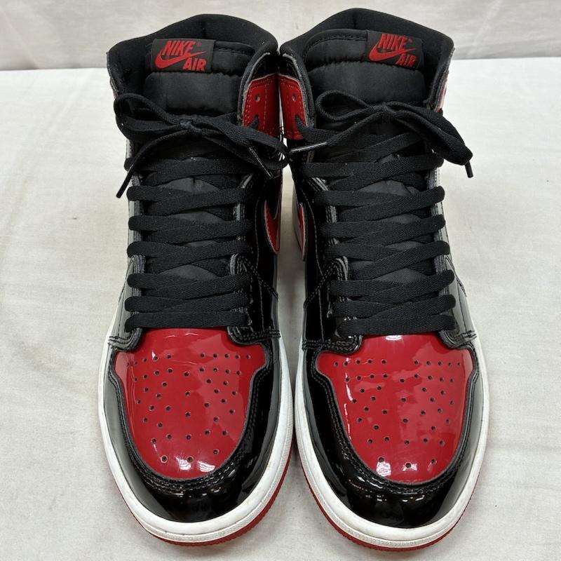 ナイキ NIKE スニーカー スニーカー Air Jordan 1 High OG Patent Bred エアジョーダン パテント ブレッド 555088-063 ハイカット スニーカー 30.0cm メンズ USED 古着 中古 50162966