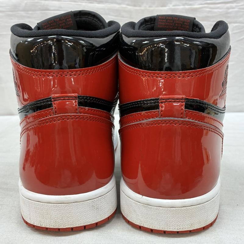ナイキ NIKE スニーカー スニーカー Air Jordan 1 High OG Patent Bred エアジョーダン パテント ブレッド 555088-063 ハイカット スニーカー 30.0cm メンズ USED 古着 中古 50162966