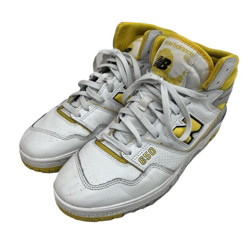 ニューバランス New Balance スニーカー スニーカー 650 BB650RCG ハイカット レザー スニーカー 28.5cm 白 / ホワイト / white X 黄 / イエロー / yellow メンズ USED 古着 中古 50162973