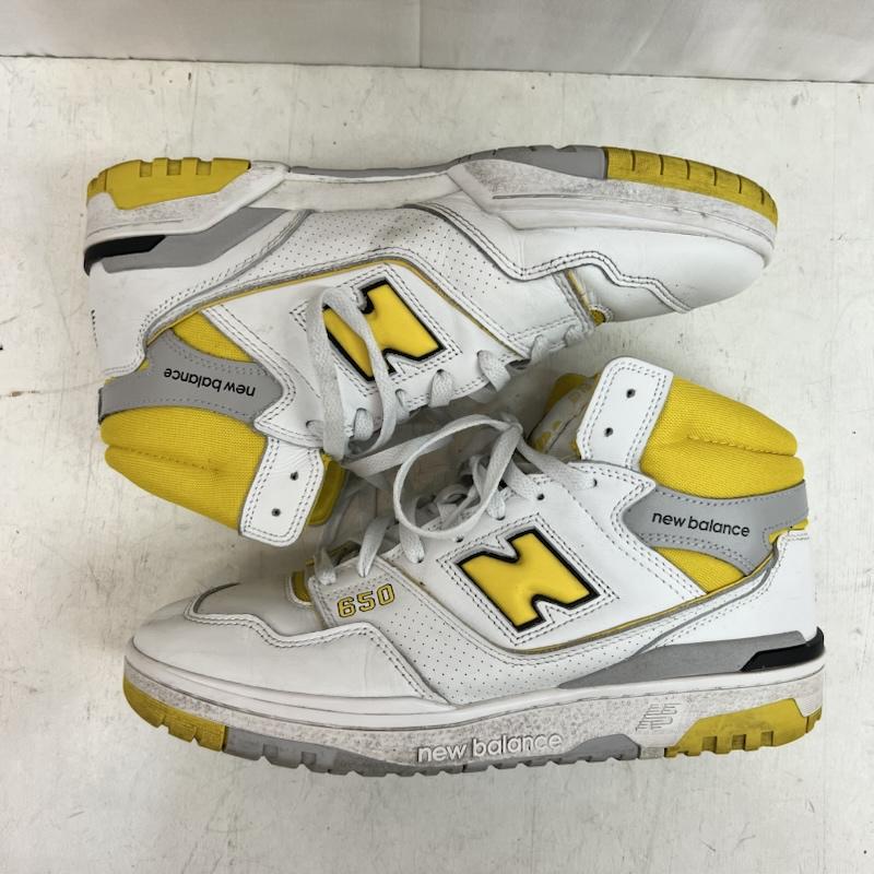 ニューバランス New Balance スニーカー スニーカー 650 BB650RCG ハイカット レザー スニーカー 28.5cm 白 / ホワイト / white X 黄 / イエロー / yellow メンズ USED 古着 中古 50162973