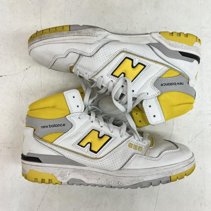 ニューバランス New Balance スニーカー スニーカー 650 BB650RCG ハイカット レザー スニーカー 28.5cm 白 / ホワイト / white X 黄 / イエロー / yellow メンズ USED 古着 中古 50162973