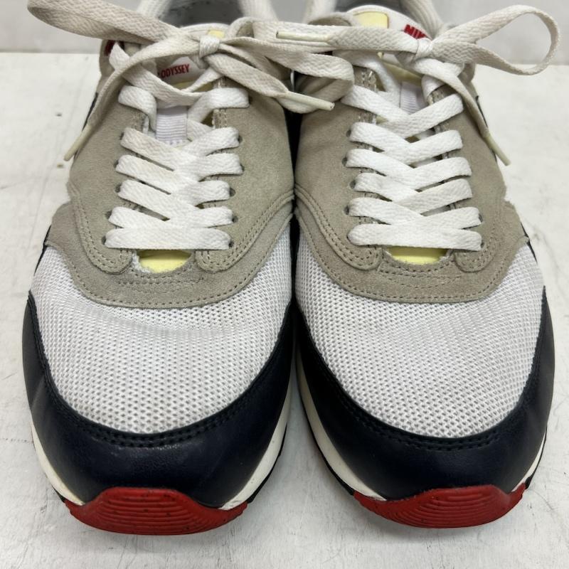 ナイキ NIKE スニーカー スニーカー AIR ODYSSEY 652989-104 エアオデッセイ 28.0cm 白 / ホワイト / white X ベージュ / ベージュ / beige X 紺 / ネイビー / navy メンズ USED 古着 中古 50162983