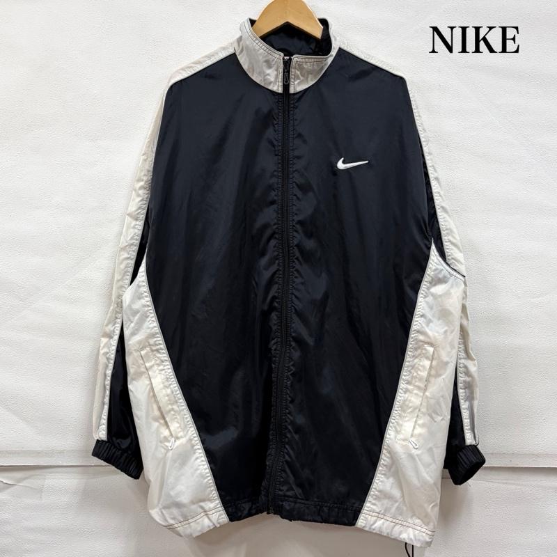 ナイキ NIKE ジャケット、上着 ジャンパー、ブルゾン 90s ナイロンジャケット ジップアップ バックロゴ 刺繍 メッシュ ヴィンテージ OLD 銀タグ XL ロゴ、文字 X 刺繍 白 / ホワイト / white X 黒 / ブラック / black メンズ USED 古着 中古 50162985