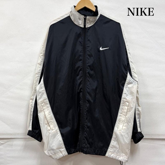 ナイキ NIKE ジャケット、上着 ジャンパー、ブルゾン 90s ナイロンジャケット ジップアップ バックロゴ 刺繍 メッシュ ヴィンテージ OLD 銀タグ XL ロゴ、文字 X 刺繍 白 / ホワイト / white X 黒 / ブラック / black メンズ USED 古着 中古 50162985