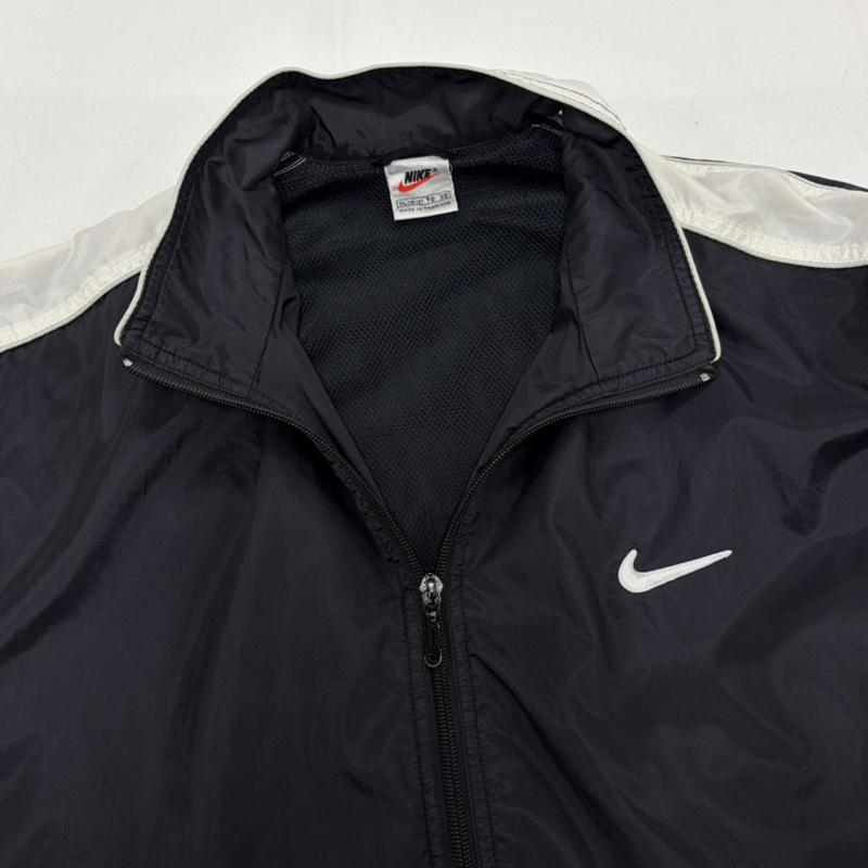 ナイキ NIKE ジャケット、上着 ジャンパー、ブルゾン 90s ナイロンジャケット ジップアップ バックロゴ 刺繍 メッシュ ヴィンテージ OLD 銀タグ XL ロゴ、文字 X 刺繍 白 / ホワイト / white X 黒 / ブラック / black メンズ USED 古着 中古 50162985