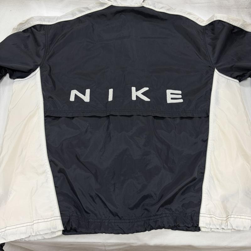 ナイキ NIKE ジャケット、上着 ジャンパー、ブルゾン 90s ナイロンジャケット ジップアップ バックロゴ 刺繍 メッシュ ヴィンテージ OLD 銀タグ XL ロゴ、文字 X 刺繍 白 / ホワイト / white X 黒 / ブラック / black メンズ USED 古着 中古 50162985