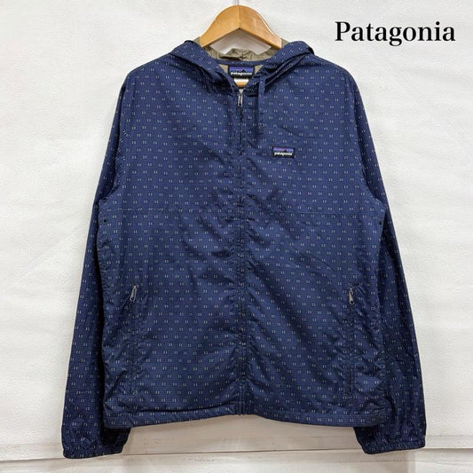 パタゴニア patagonia ジャケット、上着 ジャンパー、ブルゾン ナイロン ジップアップ パーカー ジャケット ライト＆バリアブル フーディー S 総柄 紺 / ネイビー / navy X ベージュ / ベージュ / beige メンズ USED 古着 中古 50162989