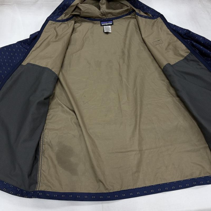 パタゴニア patagonia ジャケット、上着 ジャンパー、ブルゾン ナイロン ジップアップ パーカー ジャケット ライト＆バリアブル フーディー S 総柄 紺 / ネイビー / navy X ベージュ / ベージュ / beige メンズ USED 古着 中古 50162989