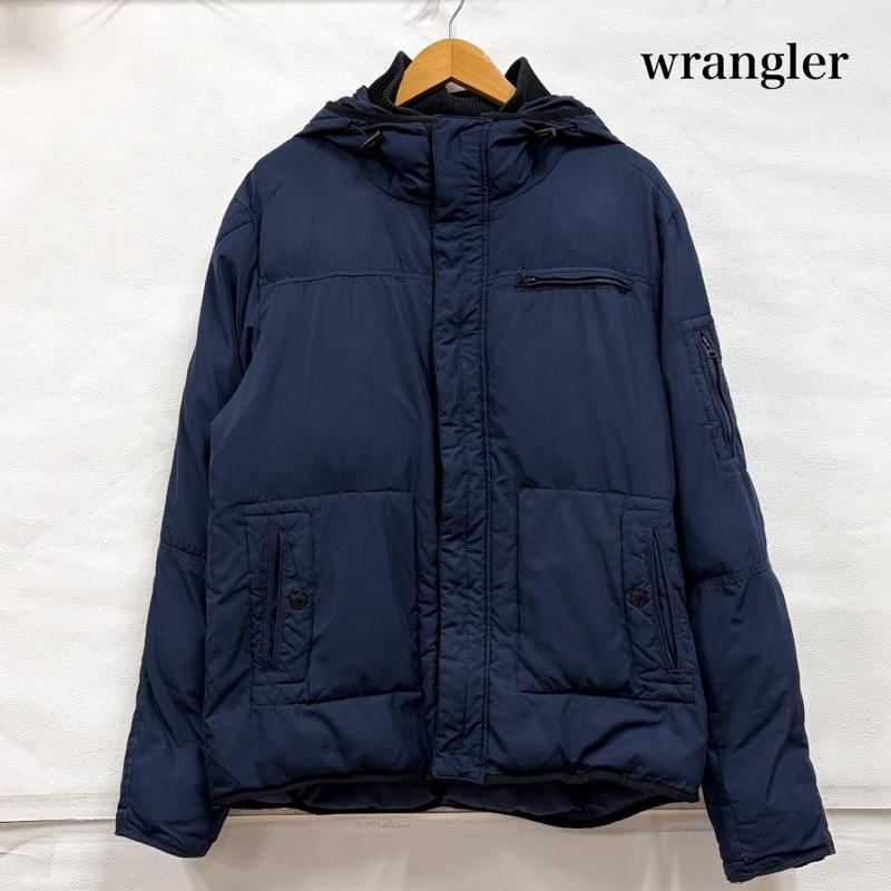ラングラー Wrangler ジャケット、上着 ジャンパー、ブルゾン Rugged Goods 中綿 フーデッド ジャケット ミリタリー アウトドア リブカラー W4488YF L ワンポイント X ロゴ、文字 紺 / ネイビー / navy メンズ USED 古着 中古 50162991