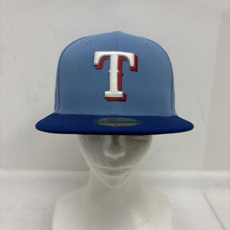 ニューエラ NEW ERA 帽子 キャップ 59FIFTY MLB On-Field テキサス・レンジャーズ ライトブルー 7 1/4 - 青 / ブルー / blue メンズ USED 古着 中古 50162998