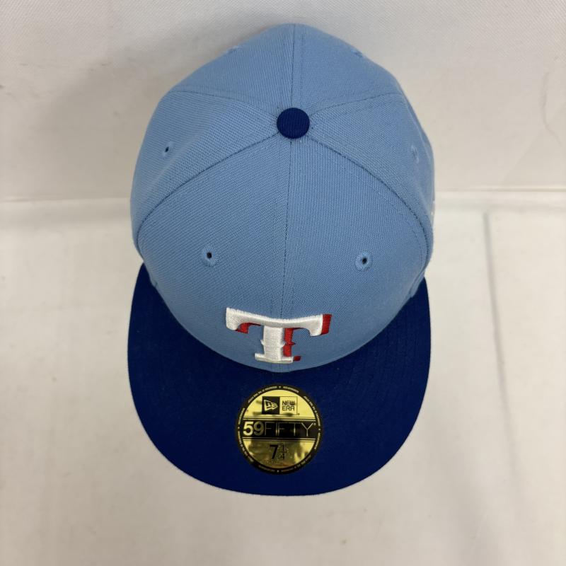 ニューエラ NEW ERA 帽子 キャップ 59FIFTY MLB On-Field テキサス・レンジャーズ ライトブルー 7 1/4 - 青 / ブルー / blue メンズ USED 古着 中古 50162998