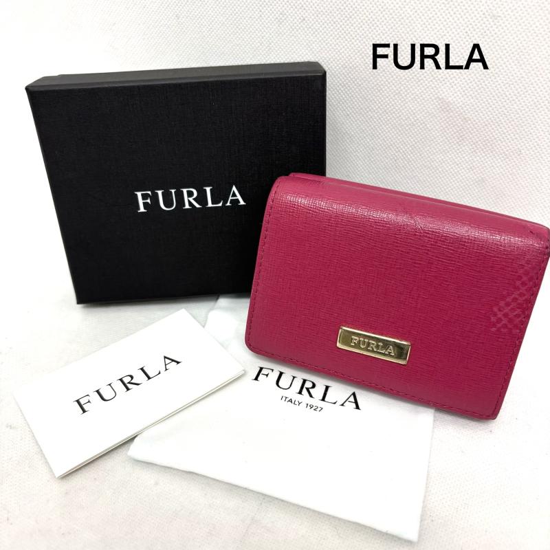 フルラ FURLA 財布 コンパクト財布 財布 三つ折り ピンク バビロン ミニ財布 - 桃 / ピンク / pink レディース USED 古着 中古 50163003