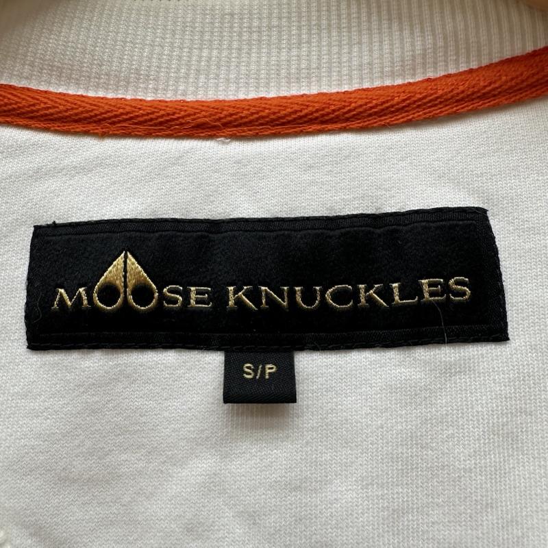 ムースナックルズ MOOSE KNUCKLES トレーナー 長袖 ワッペン クルーネック スウェット S 白 / ホワイト / white メンズ USED 古着 中古 50163007