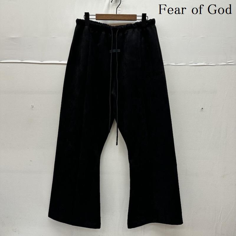 フィアーオブゴッド Fear of God パンツ ワークパンツ、ペインターパンツ ESSENTIALS フェイク スエード スウェット フレア パンツ S 黒 / ブラック / black メンズ USED 古着 中古 50163008