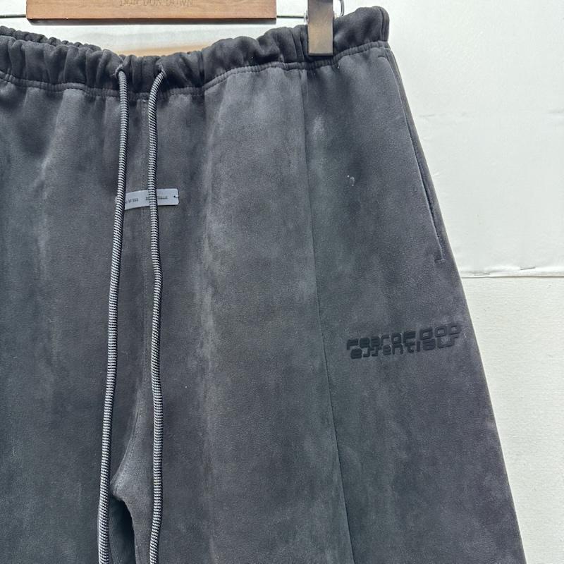 フィアーオブゴッド Fear of God パンツ ワークパンツ、ペインターパンツ ESSENTIALS フェイク スエード スウェット フレア パンツ S 黒 / ブラック / black メンズ USED 古着 中古 50163008
