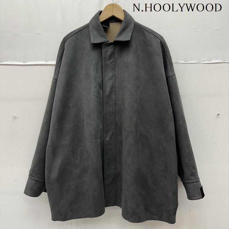 エヌハリウッド N.HOOLYWOOD ジャケット、上着 ジャンパー、ブルゾン Compile Line スエード ジップ ジャケット 2232-C006-013 36 ダークグレー / ダークグレー / メンズ USED 古着 中古 50163009