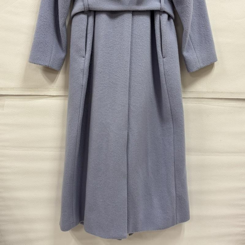 アメリ AMERI コート コート一般 AMERI vintage ロングコート ダブルブレスト ベルト ウール チェスター ビックカラー M 無地 青 / ブルー / blue レディース USED 古着 中古 50163030