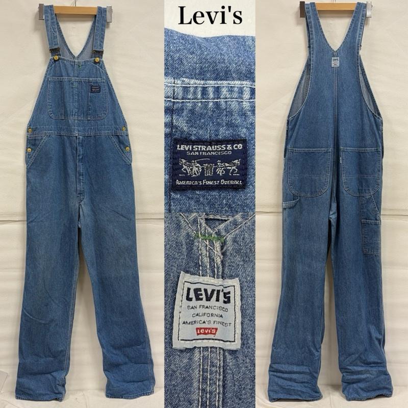 リーバイス Levi s サロペット・オーバーオール サロペット、オーバーオール デニム オーバーオール USA製 ペインターパンツ ワーク ワイド リラックスフィット 36 ワンポイント X ロゴ、文字 青 / ブルー / blue メンズ USED 古着 中古 50163032