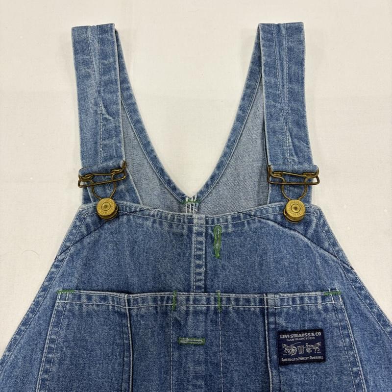 リーバイス Levi s サロペット・オーバーオール サロペット、オーバーオール デニム オーバーオール USA製 ペインターパンツ ワーク ワイド リラックスフィット 36 ワンポイント X ロゴ、文字 青 / ブルー / blue メンズ USED 古着 中古 50163032