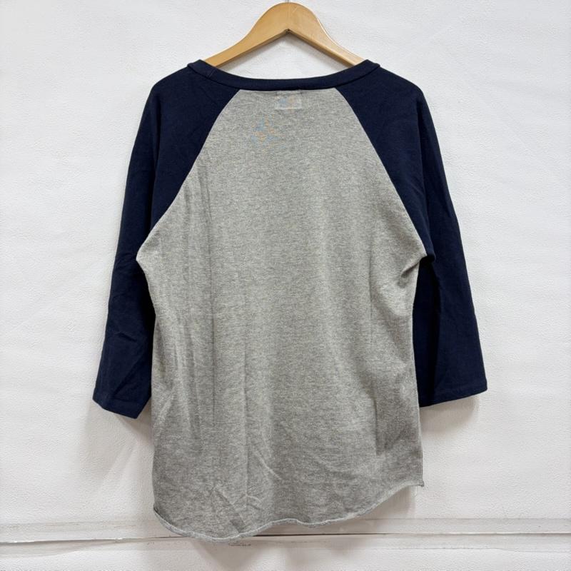 ニードルス Needles Tシャツ 七分袖 長袖 七分袖 ラグランスリーブ Tシャツ ロンT ラメ M 無地 灰 / グレー / gray X 紺 / ネイビー / navy X 金 / ゴールド / gold color メンズ USED 古着 中古 50163037