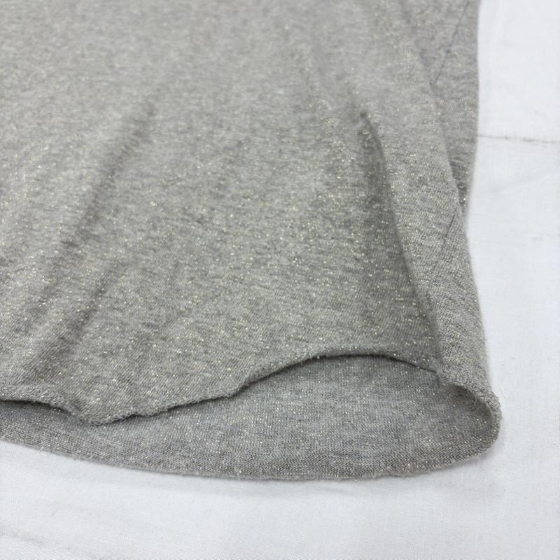 ニードルス Needles Tシャツ 七分袖 長袖 七分袖 ラグランスリーブ Tシャツ ロンT ラメ M 無地 灰 / グレー / gray X 紺 / ネイビー / navy X 金 / ゴールド / gold color メンズ USED 古着 中古 50163037