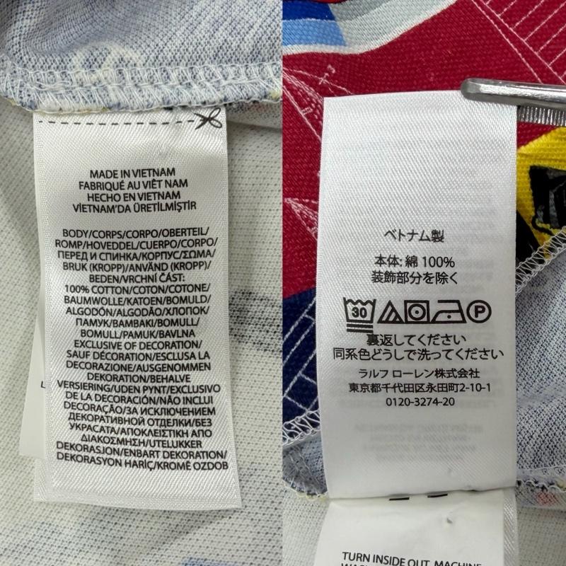 ポロラルフローレン POLO RALPH LAUREN ポロシャツ 半袖 半袖 ポロシャツ ポニー刺繍 総柄 グラフィック プリント キャップ 時計 復刻 XL ロゴ、文字 X プリント X 総柄 マルチカラー / マルチカラー / multicolor メンズ USED 古着 中古 50163039