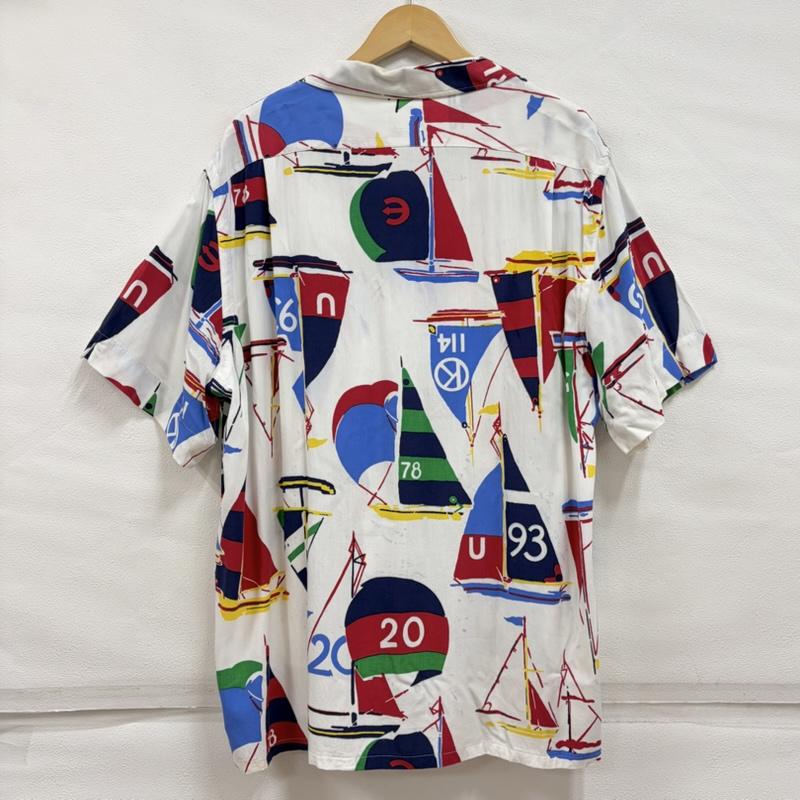 ポロラルフローレン POLO RALPH LAUREN シャツ、ブラウス 半袖 半袖 オープンカラーシャツ 総柄 プリント ポケット ポニー刺繡 マリン グラフィック ヴィンテージ XL プリント X 総柄 白 / ホワイト / white X マルチカラー / マルチカラー / multicolor メンズ USED 古着 中古 50163040