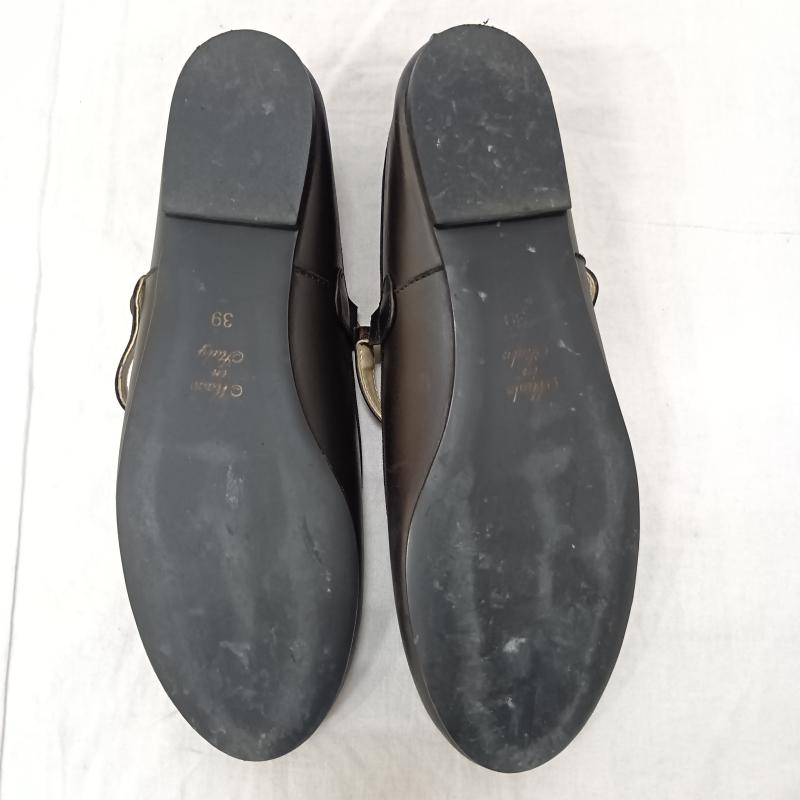 古着 USED 革靴 革靴 1001 PATTES ミルエユヌパット ONE STRAP PUMPS マット ストラップシューズ 牛革 イタリア製 size 39 - 無地 黒 / ブラック / black レディース USED 古着 中古 50163042