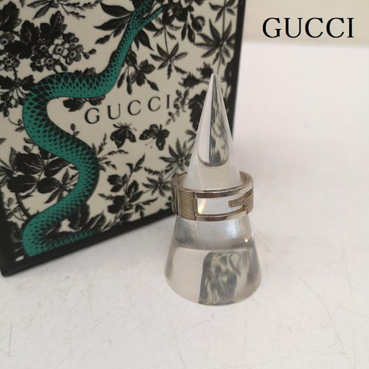 グッチ GUCCI アクセサリー 指輪 ブランデットG リング シルバー925 1695 18号 - 銀 / シルバー / silver color メンズ USED 古着 中古 50163047