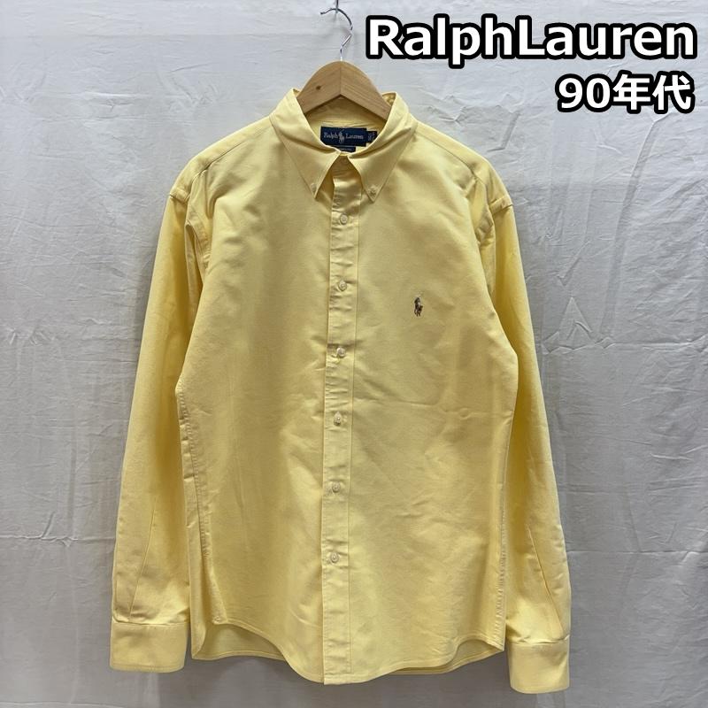ラルフローレン RALPHLAUREN シャツ、ブラウス 長袖 90年代 ビンテージ YARMOUTH ジャマイカ製 オックスフォード ボタンダウン シャツ 90s - 黄 / イエロー / yellow メンズ USED 古着 中古 50163048