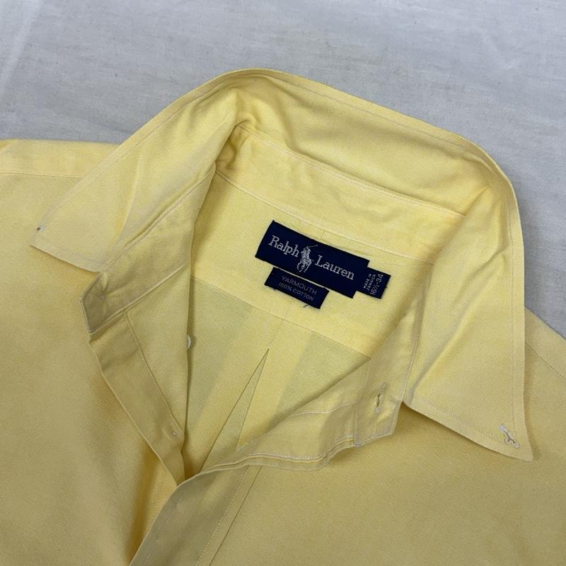ラルフローレン RALPHLAUREN シャツ、ブラウス 長袖 90年代 ビンテージ YARMOUTH ジャマイカ製 オックスフォード ボタンダウン シャツ 90s - 黄 / イエロー / yellow メンズ USED 古着 中古 50163048