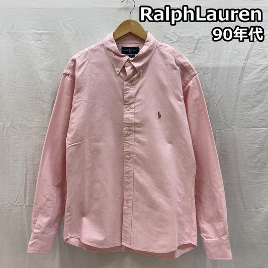 ラルフローレン RALPHLAUREN シャツ、ブラウス 長袖 90年代 ビンテージ ジャマイカ製 YARMOUTH オックスフォード ボタンダウン シャツ 90s - 桃 / ピンク / pink メンズ USED 古着 中古 50163050