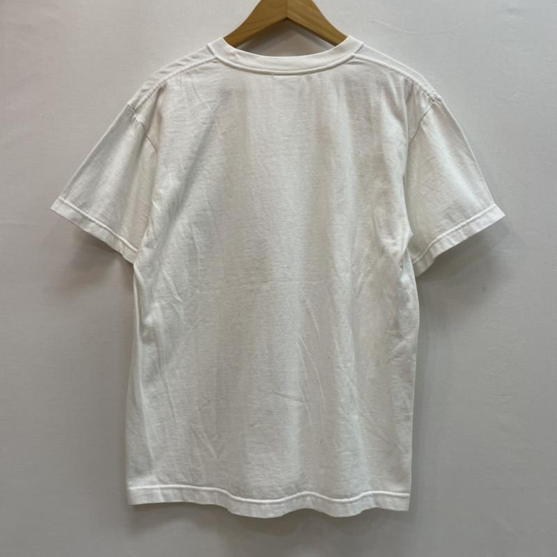 ヒューストン HOUSTON Tシャツ 半袖 トップガン モチーフ ワッペン 付き カーキ 胸ポケット M 無地 X ワンポイント X ロゴ、文字 白 / ホワイト / white X カーキ / カーキ / khaki メンズ USED 古着 中古 50163064