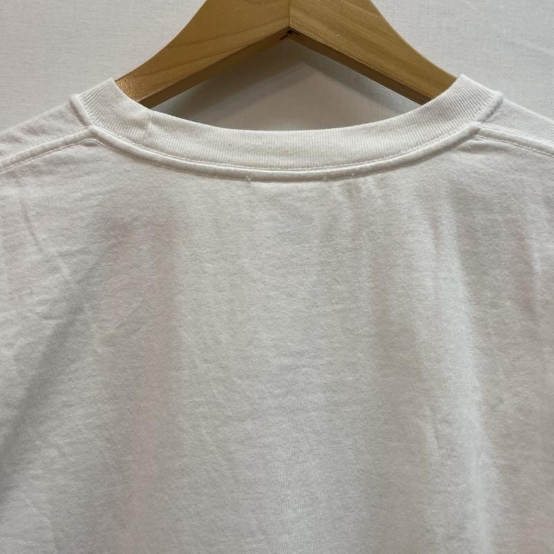 ヒューストン HOUSTON Tシャツ 半袖 トップガン モチーフ ワッペン 付き カーキ 胸ポケット M 無地 X ワンポイント X ロゴ、文字 白 / ホワイト / white X カーキ / カーキ / khaki メンズ USED 古着 中古 50163064