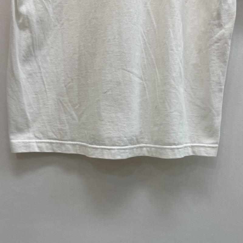 ヒューストン HOUSTON Tシャツ 半袖 トップガン モチーフ ワッペン 付き カーキ 胸ポケット M 無地 X ワンポイント X ロゴ、文字 白 / ホワイト / white X カーキ / カーキ / khaki メンズ USED 古着 中古 50163064