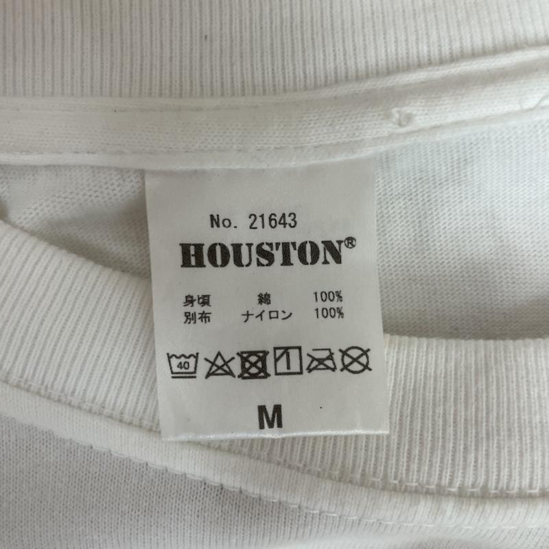 ヒューストン HOUSTON Tシャツ 半袖 トップガン モチーフ ワッペン 付き カーキ 胸ポケット M 無地 X ワンポイント X ロゴ、文字 白 / ホワイト / white X カーキ / カーキ / khaki メンズ USED 古着 中古 50163064