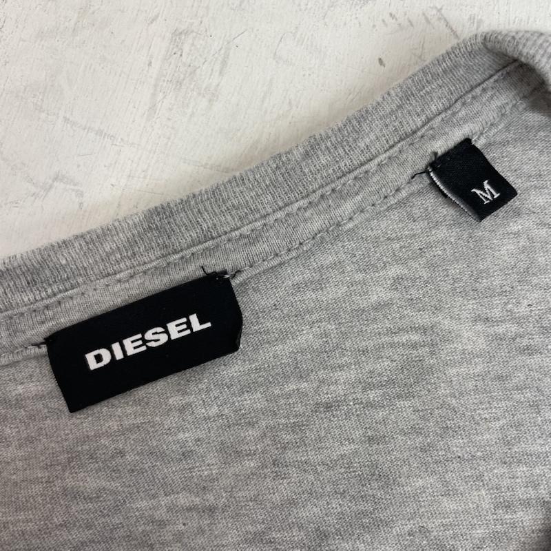 ディーゼル DIESEL Tシャツ 半袖 グラフィック プリント Ｔシャツ 78 DSL INDUSTRY M ロゴ、文字 X プリント 灰 / グレー / gray X 白 / ホワイト / white メンズ USED 古着 中古 50163069