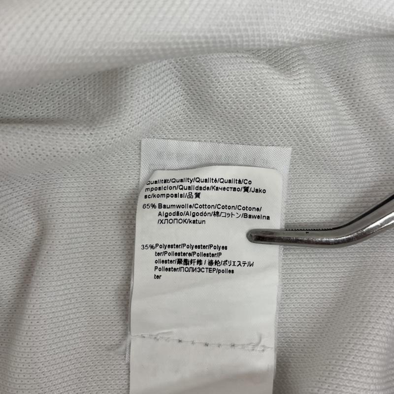 ヒューゴボス HUGO BOSS ポロシャツ 半袖 カラー ブロック デザイン 胸元 ブランド ロゴ M ロゴ、文字 白 / ホワイト / white X 青 / ブルー / blue メンズ USED 古着 中古 50163072
