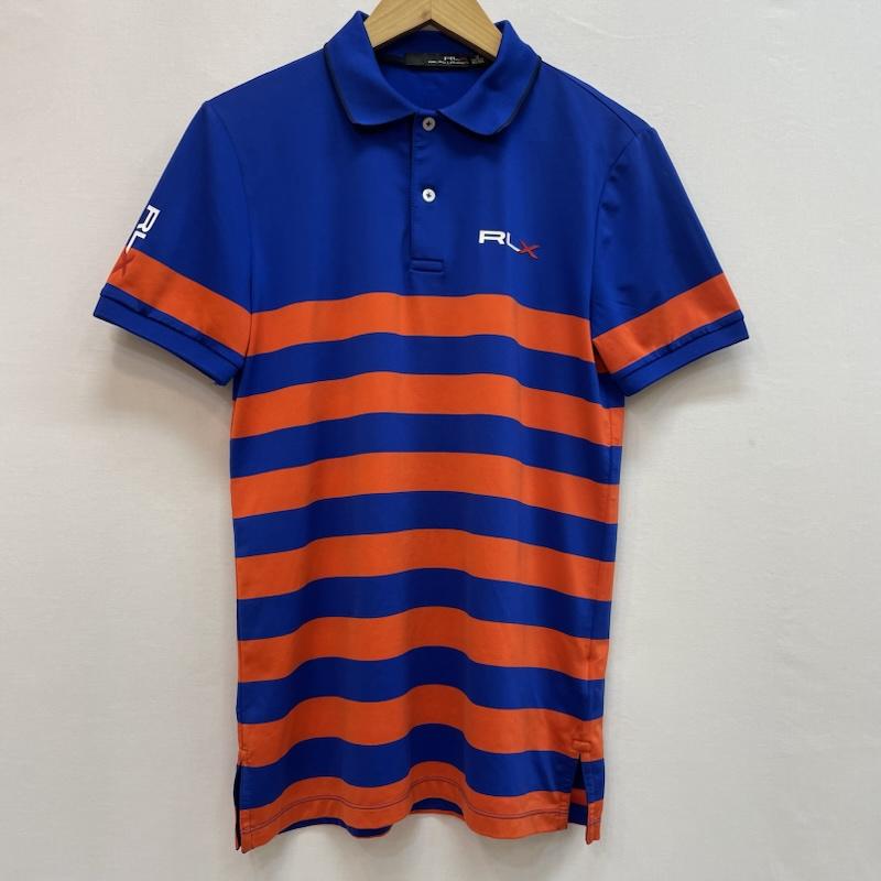 ポロラルフローレン POLO RALPH LAUREN ポロシャツ 半袖 RLX ボーダー 柄 ポロシャツ XS ボーダー柄 青 / ブルー / blue X 橙 / オレンジ / orange メンズ USED 古着 中古 50163073