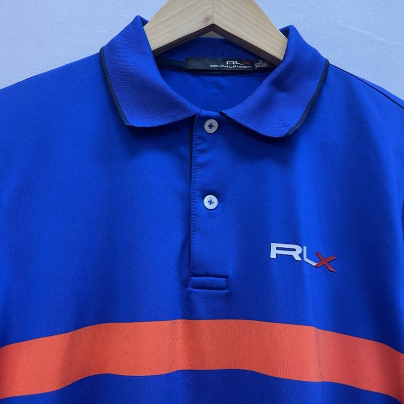 ポロラルフローレン POLO RALPH LAUREN ポロシャツ 半袖 RLX ボーダー 柄 ポロシャツ XS ボーダー柄 青 / ブルー / blue X 橙 / オレンジ / orange メンズ USED 古着 中古 50163073