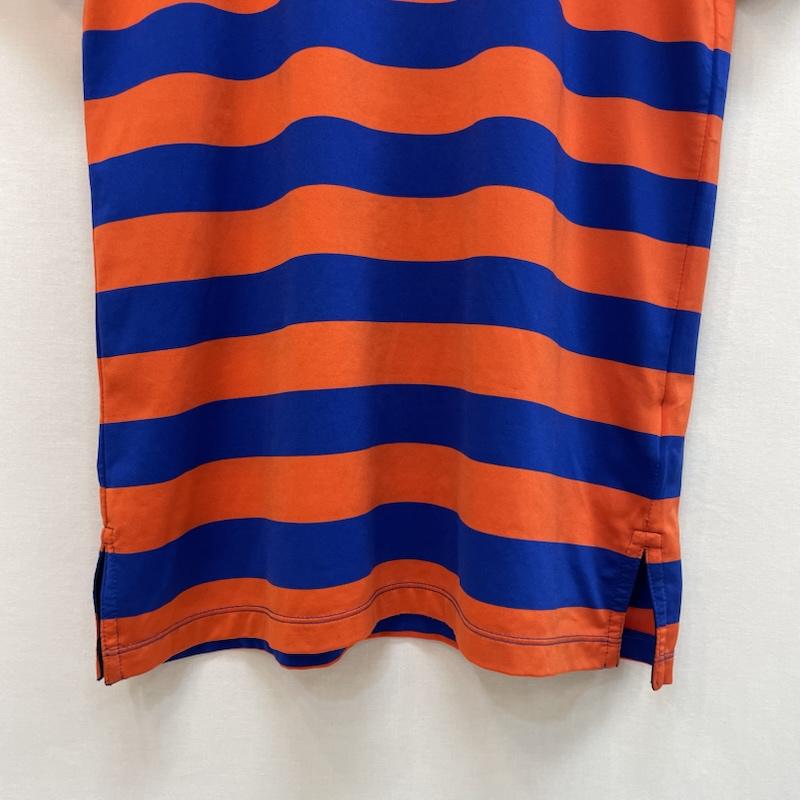 ポロラルフローレン POLO RALPH LAUREN ポロシャツ 半袖 RLX ボーダー 柄 ポロシャツ XS ボーダー柄 青 / ブルー / blue X 橙 / オレンジ / orange メンズ USED 古着 中古 50163073