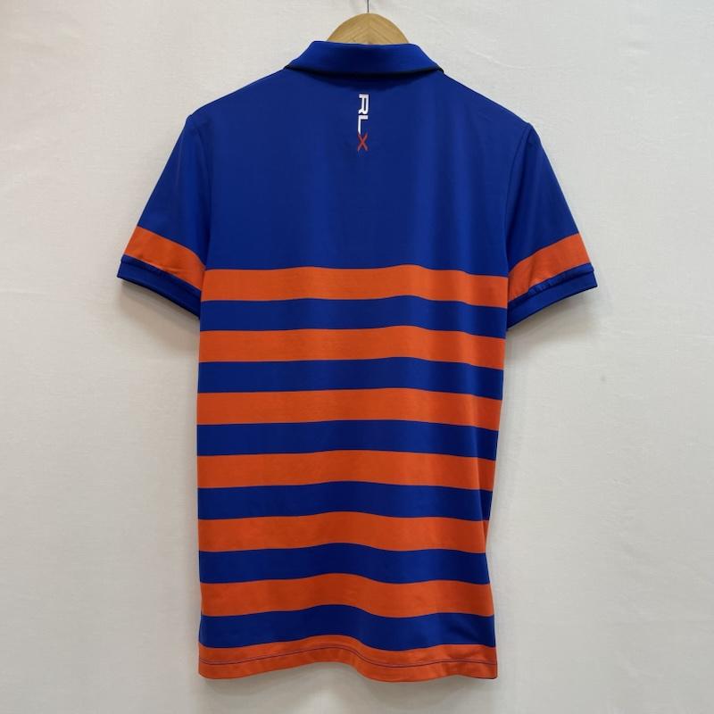 ポロラルフローレン POLO RALPH LAUREN ポロシャツ 半袖 RLX ボーダー 柄 ポロシャツ XS ボーダー柄 青 / ブルー / blue X 橙 / オレンジ / orange メンズ USED 古着 中古 50163073