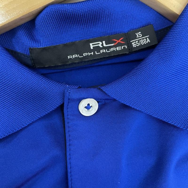 ポロラルフローレン POLO RALPH LAUREN ポロシャツ 半袖 RLX ボーダー 柄 ポロシャツ XS ボーダー柄 青 / ブルー / blue X 橙 / オレンジ / orange メンズ USED 古着 中古 50163073