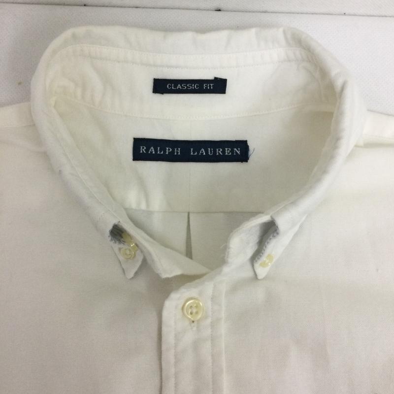 ラルフローレン RALPHLAUREN シャツ、ブラウス 長袖 ポロラルフローレン 長袖シャツ　白シャツ　胸刺繍 S 無地 白 / ホワイト / white レディース USED 古着 中古 50163075