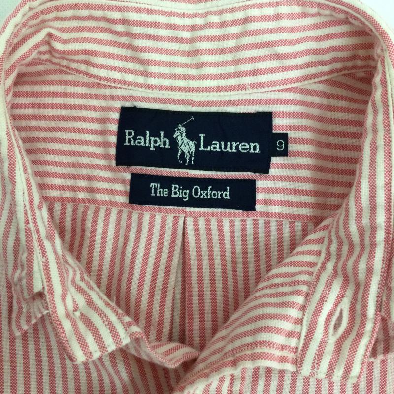 ラルフローレン RALPHLAUREN シャツ、ブラウス 長袖 ポロラルフローレン THE BIG OXFORD SHIRT　長袖シャツ L ストライプ 桃 / ピンク / pink レディース USED 古着 中古 50163077