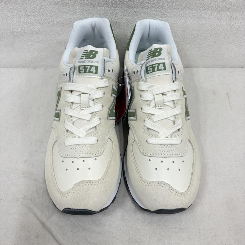 ニューバランス New Balance スニーカー スニーカー U5742KF スウェード メッシュ スニーカー クラシック ロゴ 27.0cm ロゴ、文字 白 / ホワイト / white X カーキ / カーキ / khaki メンズ USED 古着 中古 50163079